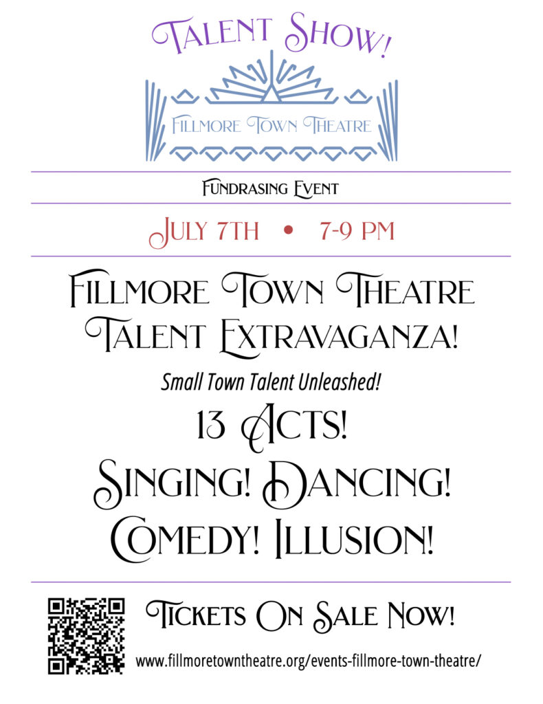 Flyer featuring the talent show