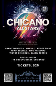 Poster for Chicano All Stars on September 28 at Fillmore Town Theatre.